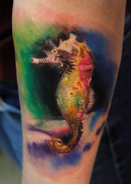 Tattoos - Rainbow Seahorse - 125503